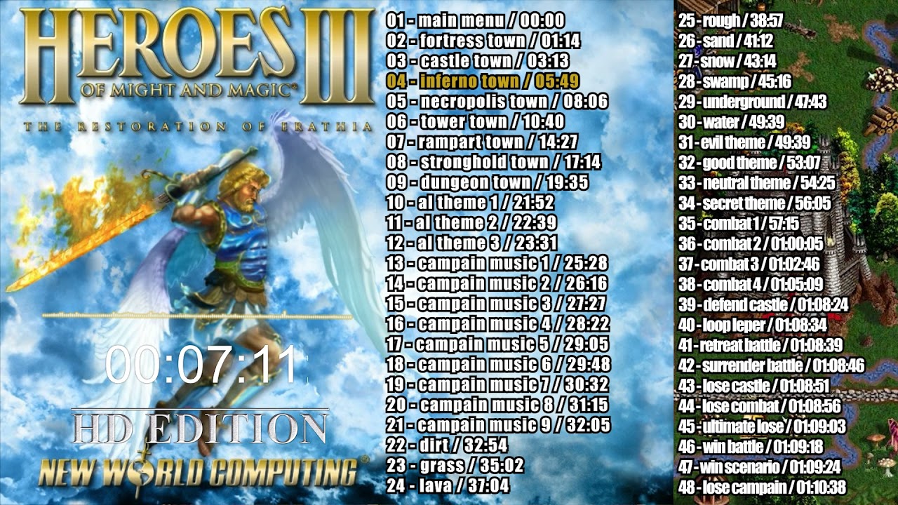 HEROES OF MIGHT & MAGIC 3 - HD Edition OST - all soundtrack in one video | PC | 2015