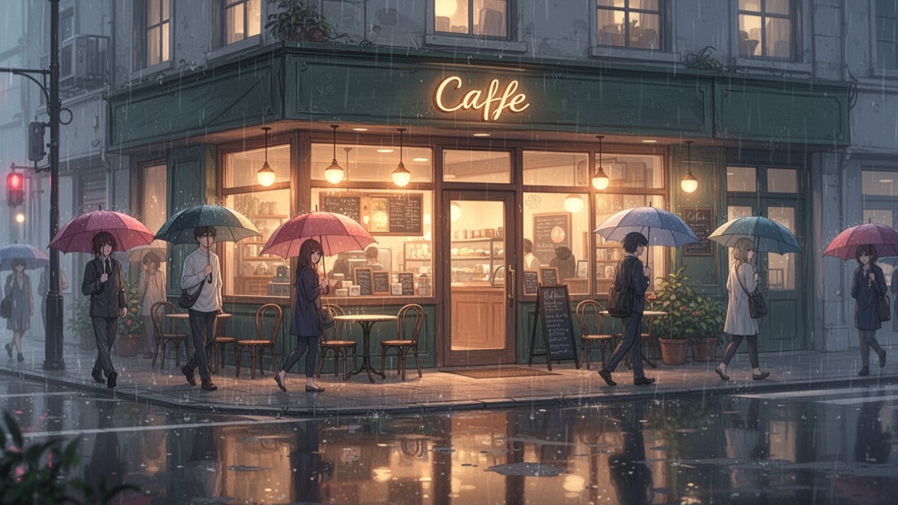 【作業用BGM】雨の降る夜のカフェジャズ｜しっとり落ち着くJAZZ/一時間/勉強/睡眠
