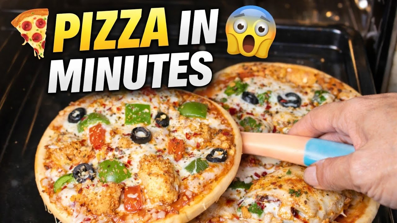 Pizza in Minutes 😍 | Easy Recipe Anyone Can Make / No Kneed Dough 