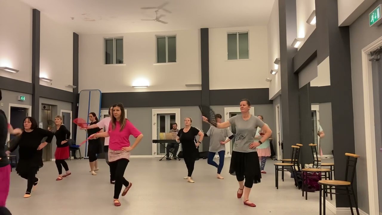 A bit of Spanish dancing at Silver Swans class (February 2022)