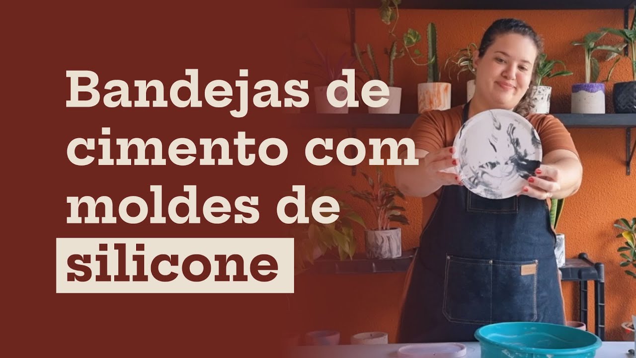 Bandejas de cimento perfeitas com moldes de silicone