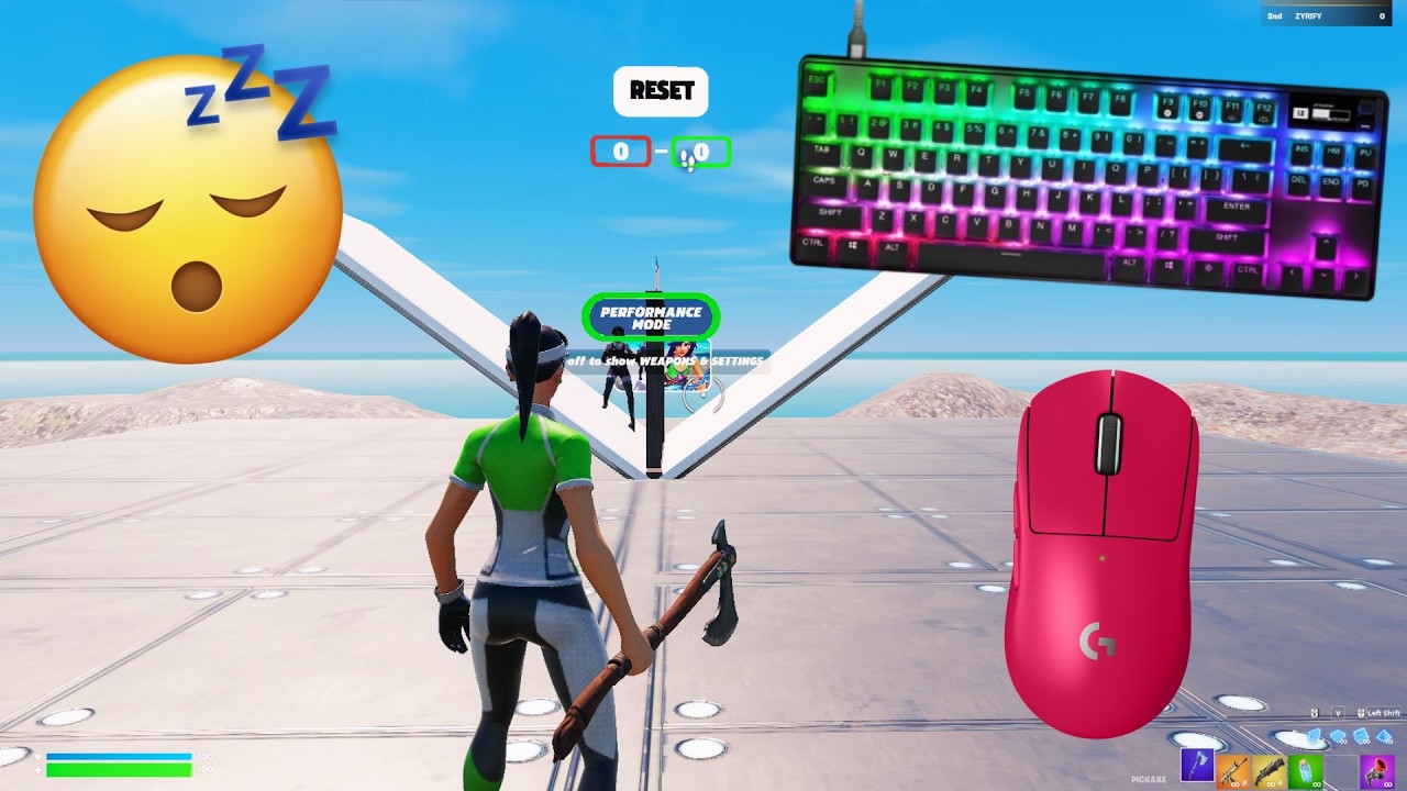 🥇 Fastest Mechanical Keyboard for Fortnite? Apex Pro TKL 240FPS 1v1 Gameplay (ASMR)