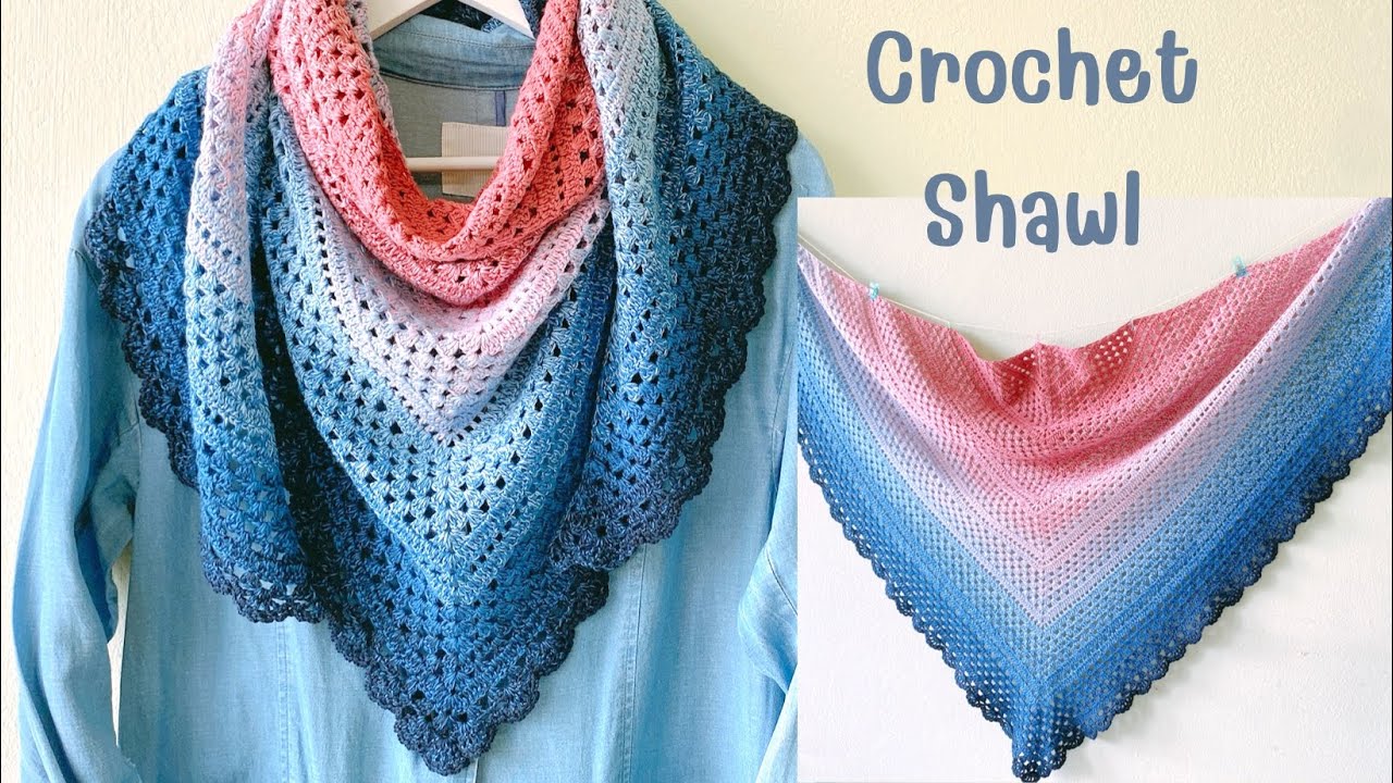 💟🧶  Super Easy DIY Crochet Shawl | Crochet Shawl tutorial step by step for beginner| August Craft