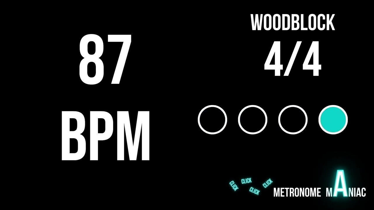 Metronome 87 BPM 4/4 - Woodblock