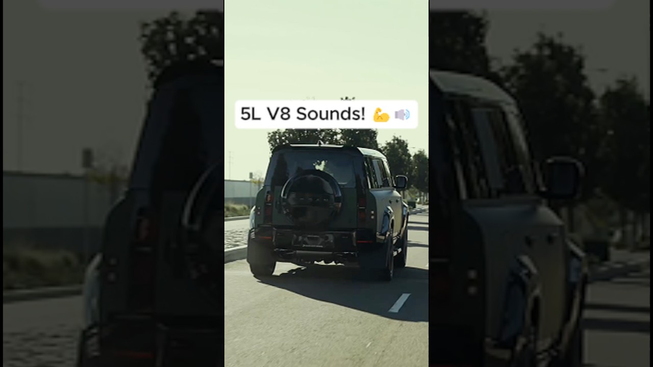 5L V8 Sounds? 💪🏼🔉 #v8 #supercharged #exhaust #defender #newdefender #shorts
