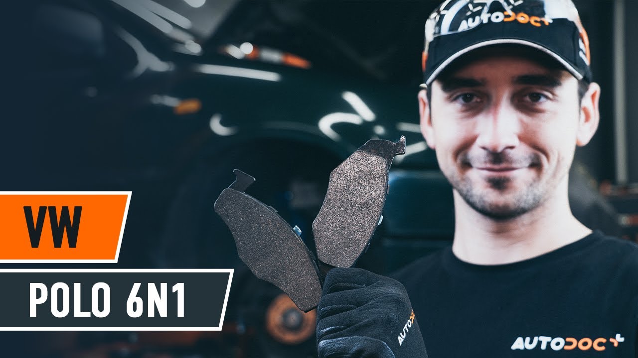 Como substituir pastilhas de travão parte dianteira no VW POLO 6n1 [TUTORIAL DA AUTODOC]