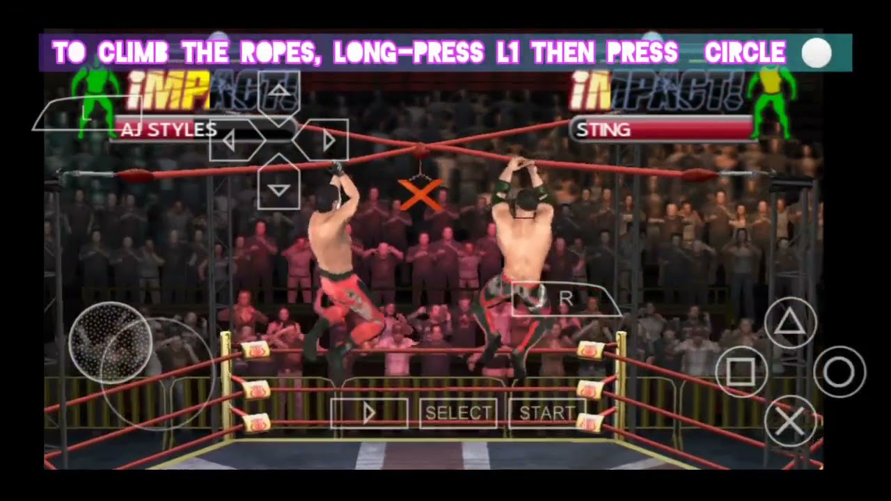 Ultimate X match tutorial: WWE TNA Impact PPSSPP Android Gameplay