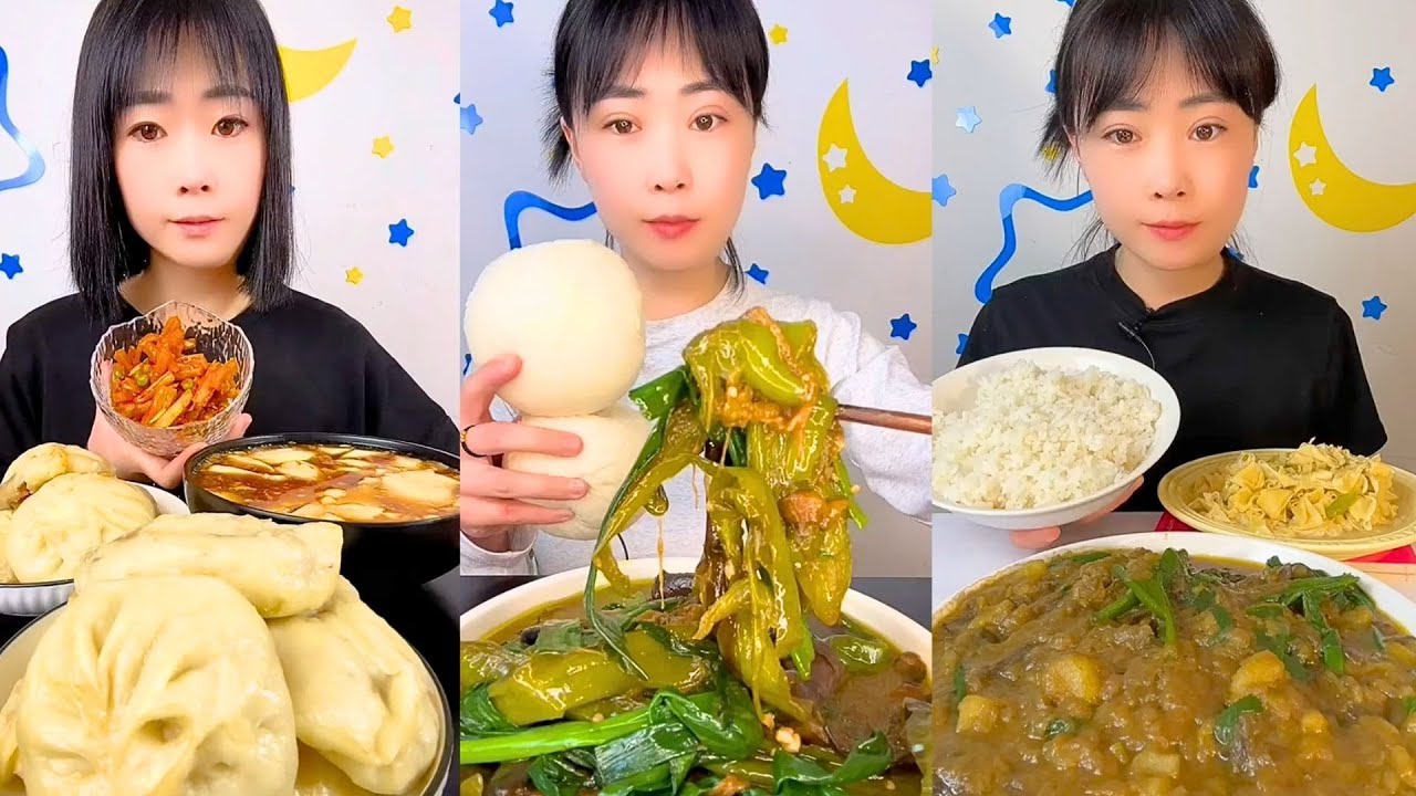 Chinese Bread and Noodle Eating Show | Quiet Mukbang Food Video #68