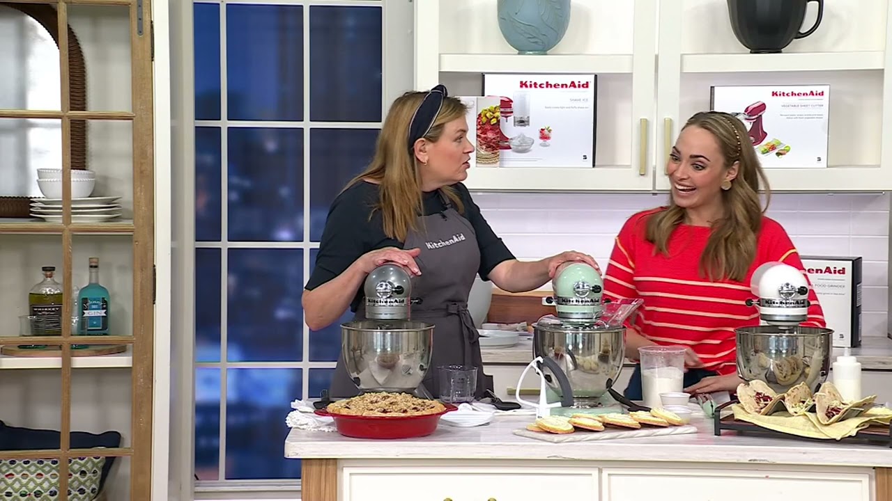 KitchenAid 5-qt Artisan Stand Mixer w/ Pastry Beater and Flex Edge on QVC