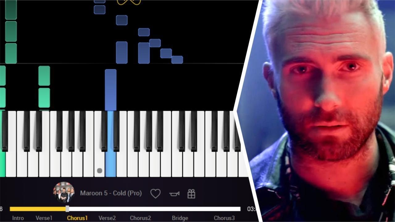 COLD - MAROON V || PIANO SONG COVER TUTORIAL