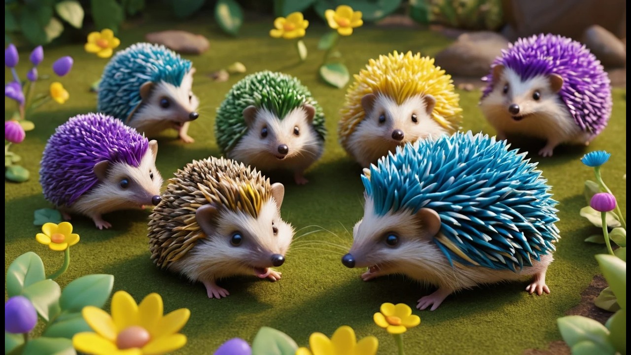 Five Little Hedgehogs Snuffle Snuffle Snuffle | Cute Animal Song & Counting Rhyme