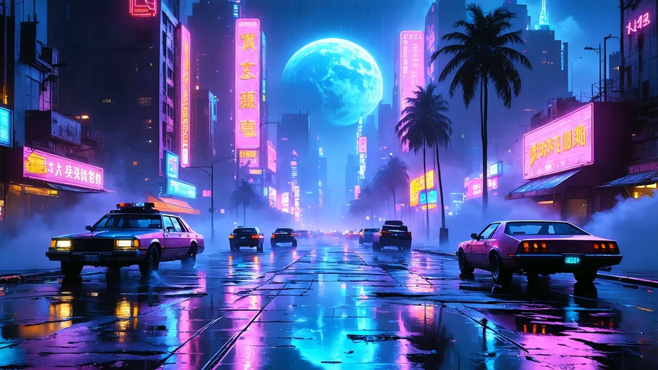 Neon Shadows 🌌 | 1 Hour of 80s Synthwave Music