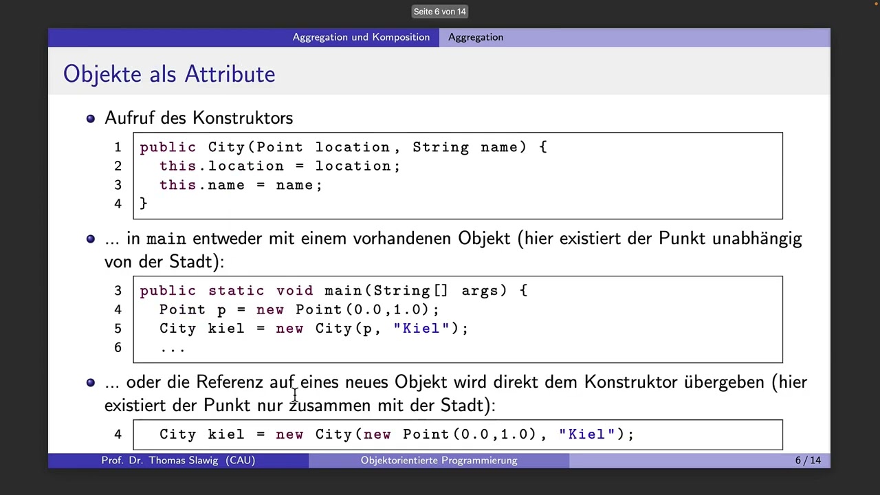 Objektorientierte Programmierung mit Java 15: Aggregation und Komposition