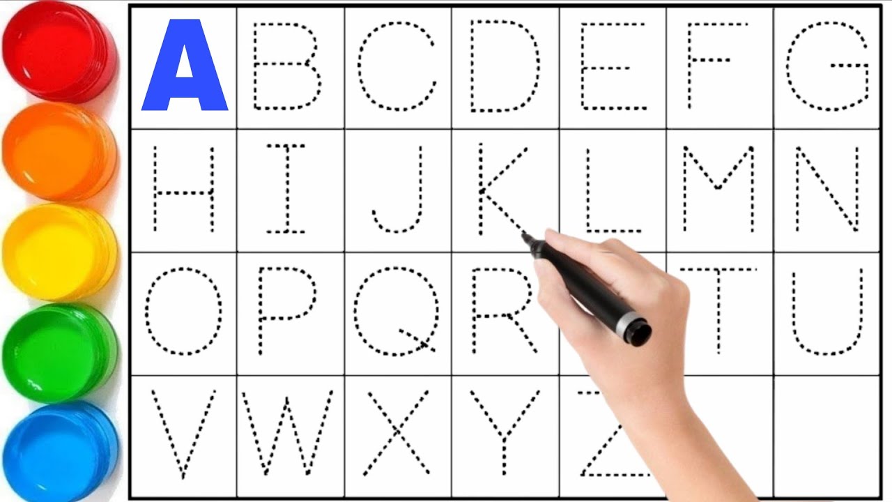 1234 Number drawing, a to z writing, a to z writing,  phonic sound 