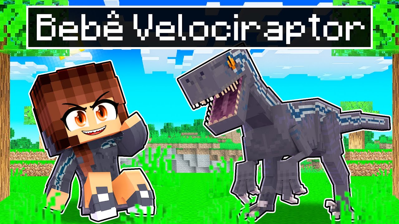 NASCI como um BEBÊ VELOCIRAPTOR no Minecraft ◂Miika▸