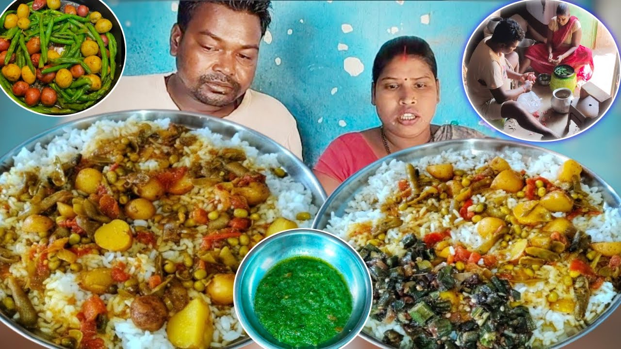 VILLAGE STYLE SEMIYA POTATO TOMATO CURRY & RICE | Traditional Desi Cooking and Eating Show 🍚💯