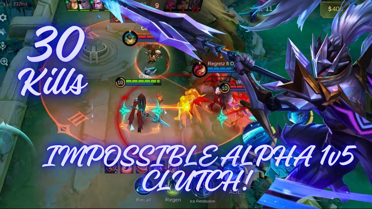 30 Kills + MANIAC!! Monster ALPHA Deadly Jungler | Intense 1v5 Mobile Legends Gameplay| Best Build 