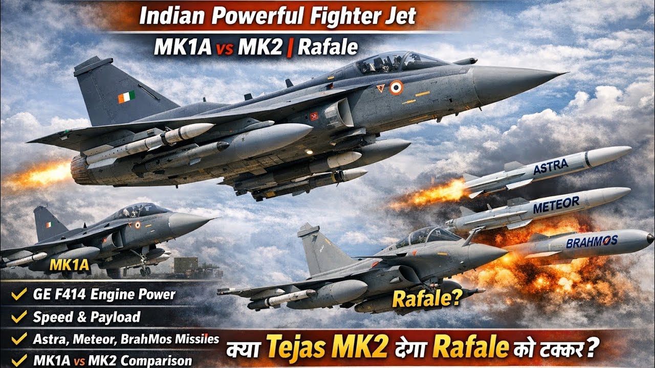Tejas MK2 First Flight Soon | Indian Powerful Fighter Jet | MK1A vs MK2 | Rafale