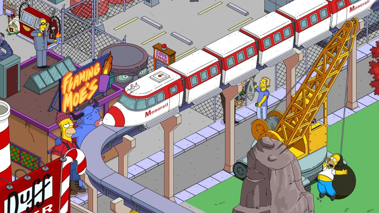 monoRAILED 2/2 ( world’s longest & most scenic  ‘The Simpsons Tapped Out’ Monorail trip ) #tsto