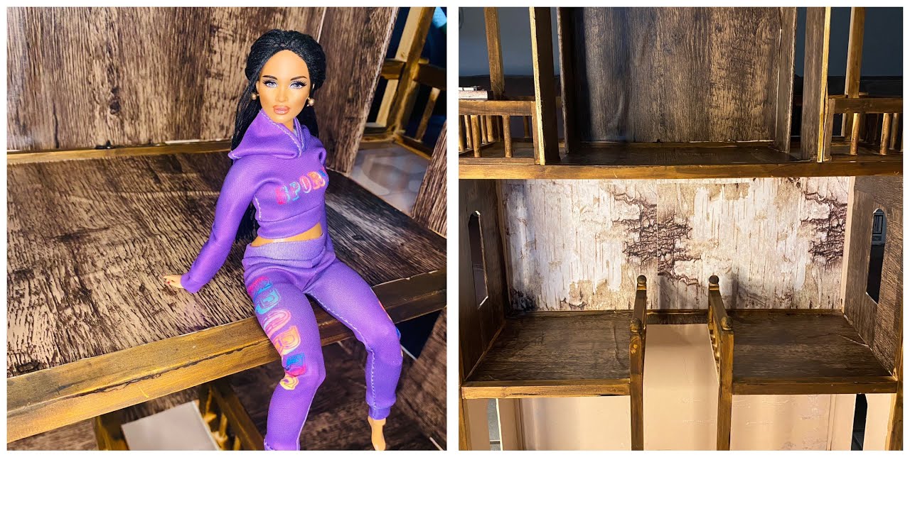 How to make a Barbie Cabin Dollhouse! Part 1 🪵🌻💕Barbie Fall Crafts!