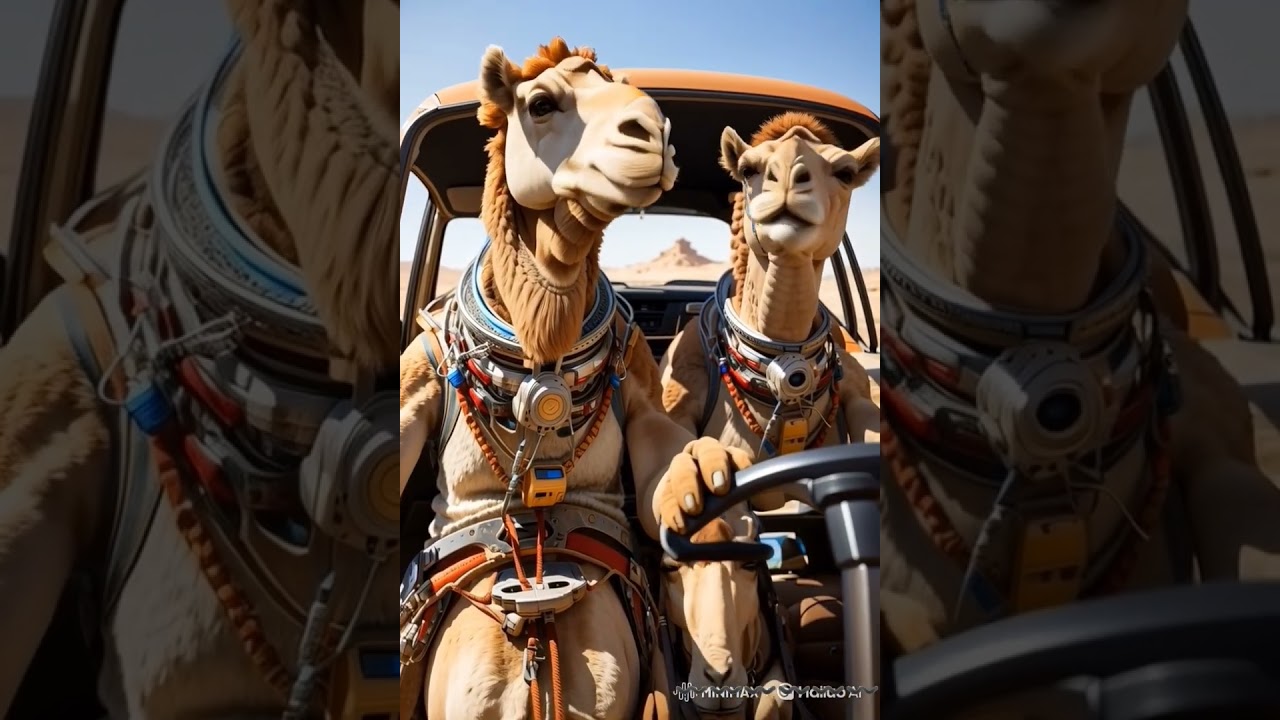 develer safaride #yapayzeka #animalshorts #hayvanlar #funny #mısır #deve #arabistan