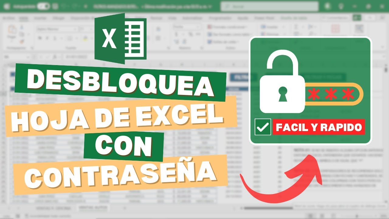 🔓 COMO DESBLOQUEAR HOJA DE EXCEL PROTEGIDA CON CONTRASE&Ntilde;A EN EXCEL