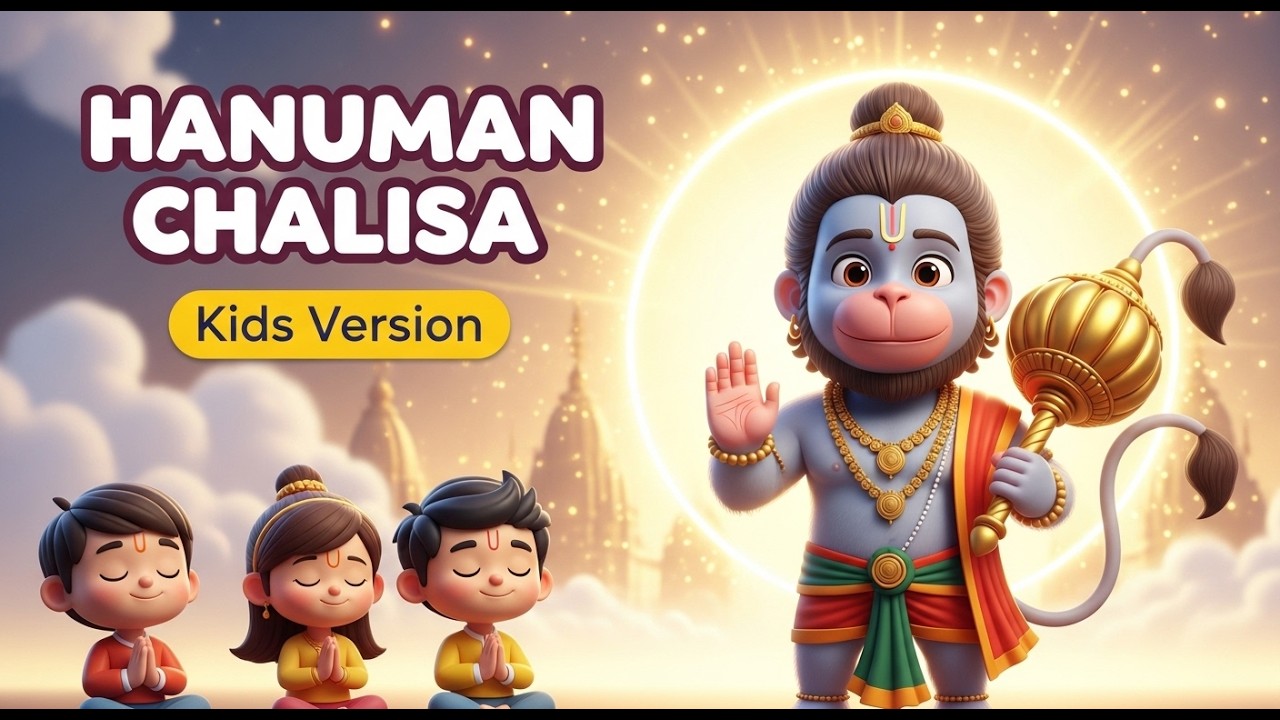 Hanuman Chalisa for Kids 🙏 | Jai Hanuman Gyan Gun Sagar | Kids Bhakti Song | Baby Genius India.