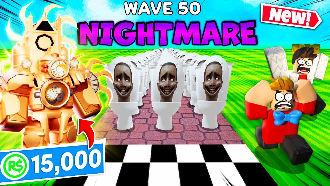 We spent 15,000 ROBUX in Toilet Tower Defense! (Nightmare Mode challenge)