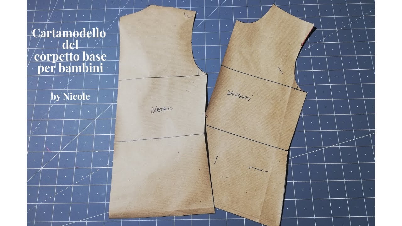 📐🖋️✂️Come fare il cartamodello del corpetto base per bambini