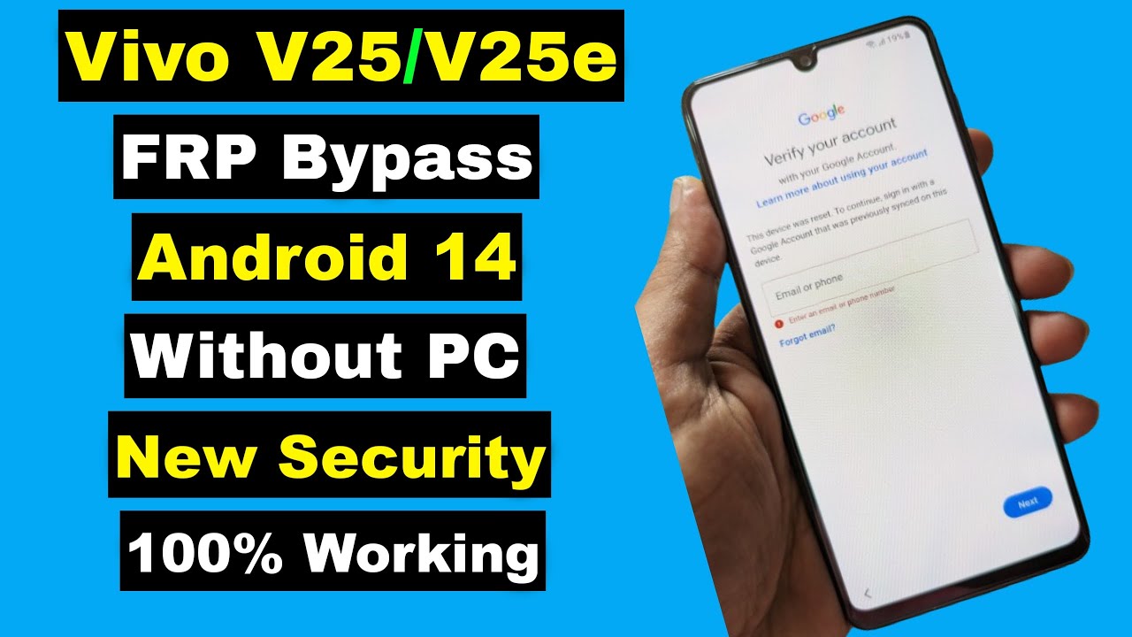 Vivo V25/V25E Android 14 FRP Bypass Without PC | Vivo V25/V25E FRP Google Account Unlock Android 14