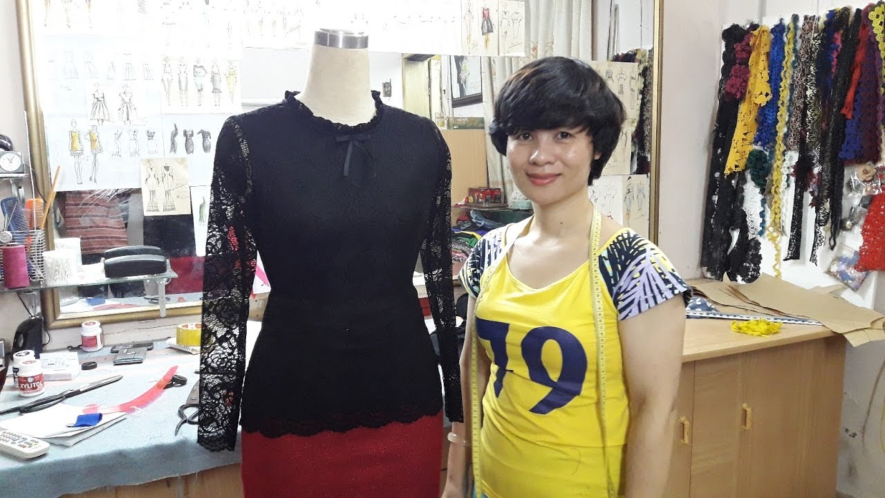 Cách may áo ren 2 lớp tại Thời Trang Thủy - Phần 1 - How to sewing lace top