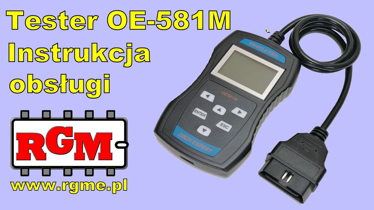tester diagnostyczny, skaner OE-581m OBD2 oraz EOBD w wersji black instrukcja obsługi i działania