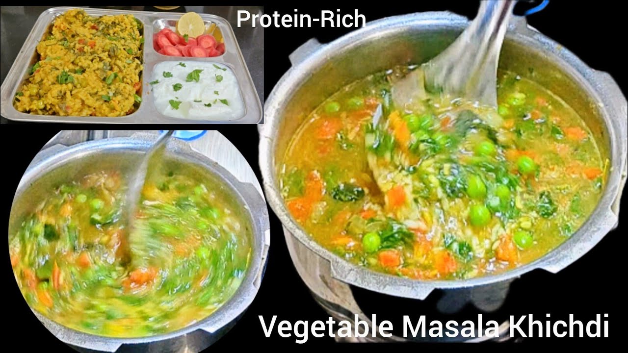 Protein Rich Vegetable Masala Khichdi | One Pot वेजिटेबल खिचड़ी | Moong Dal Rice Khichdi | KHICHDI