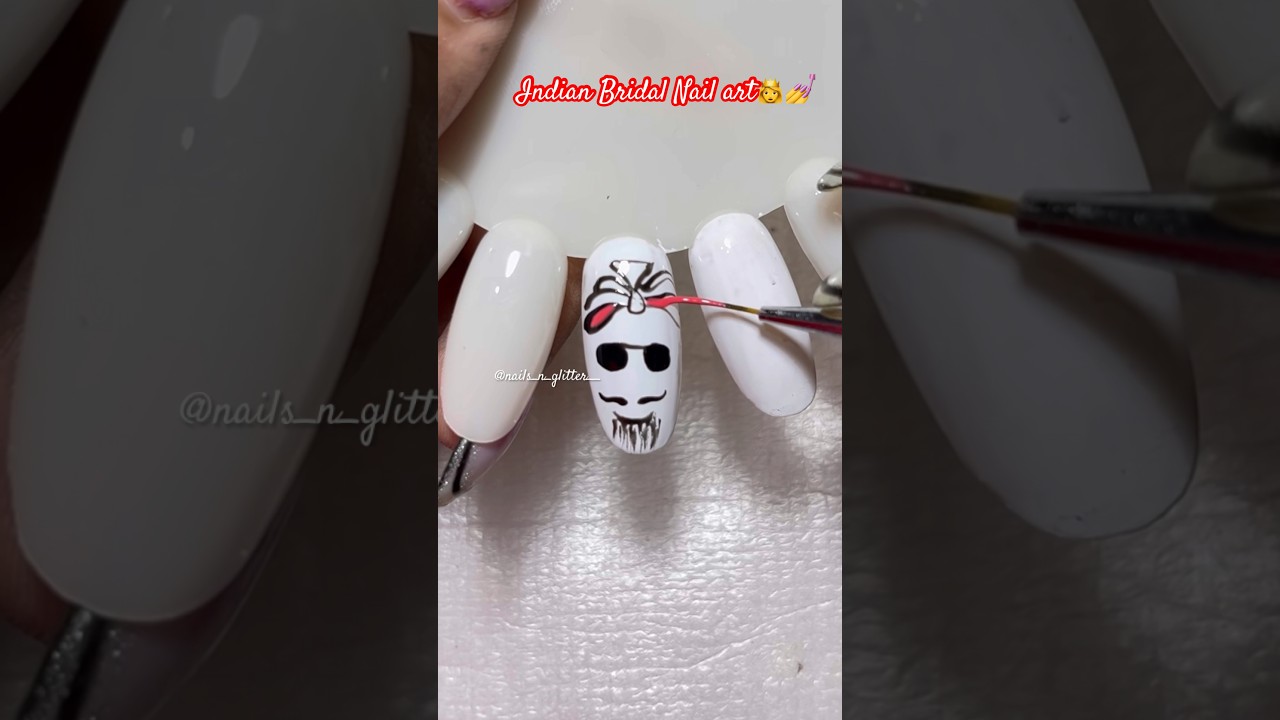 Step by step easy bridal nail art tutorial | latest nail art video 