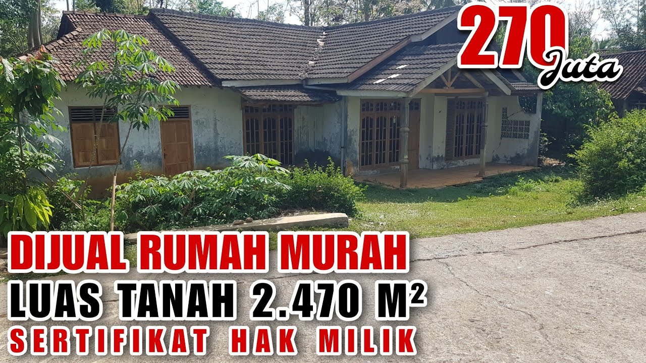DIJUAL CEPAT RUMAH MURAH DAN TANAH PEKARANGAN, Luas Tanah 2.470m² | Harga 270 Juta