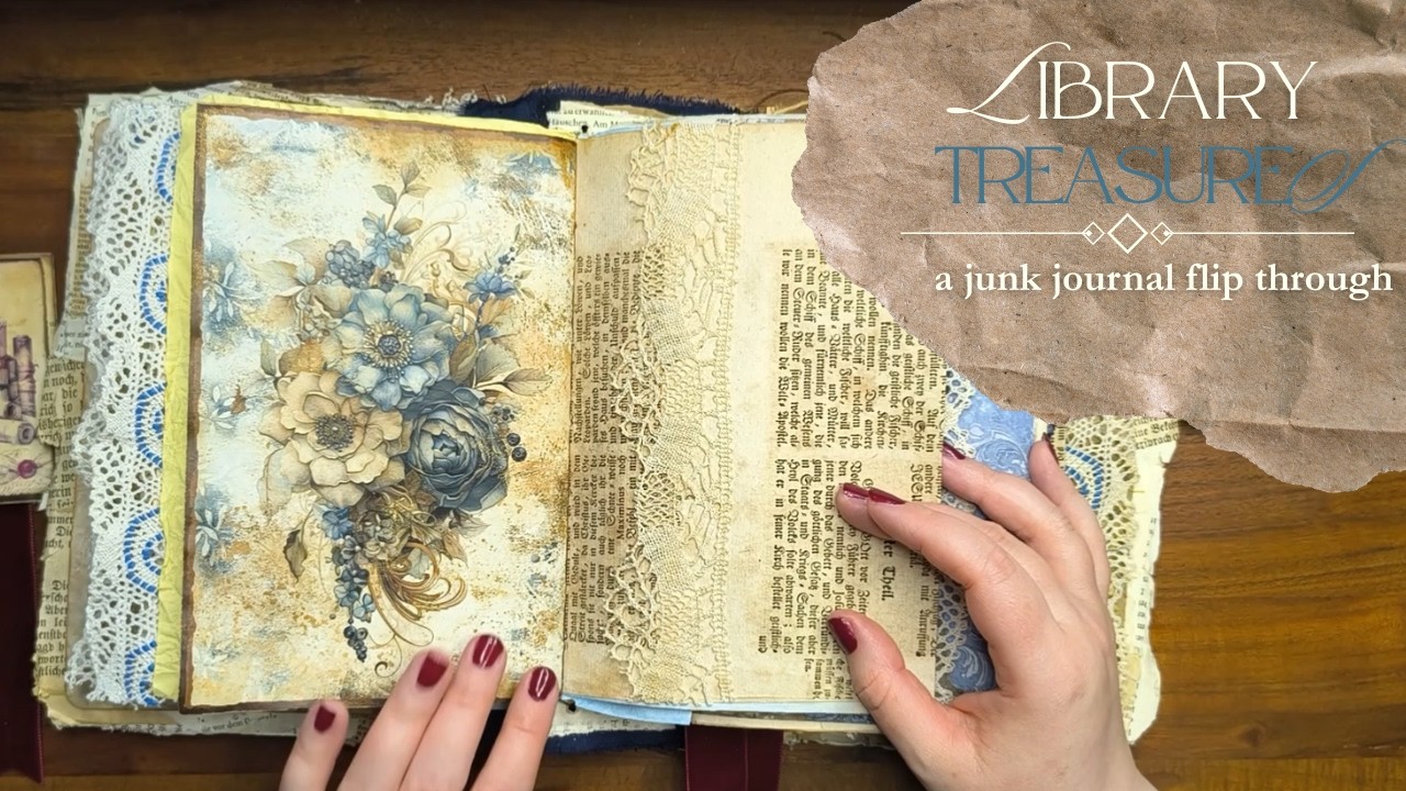 Junk Journal Flip Through 📖 Vintage Junk Journal with Antique Book Pages & Paper Treasures