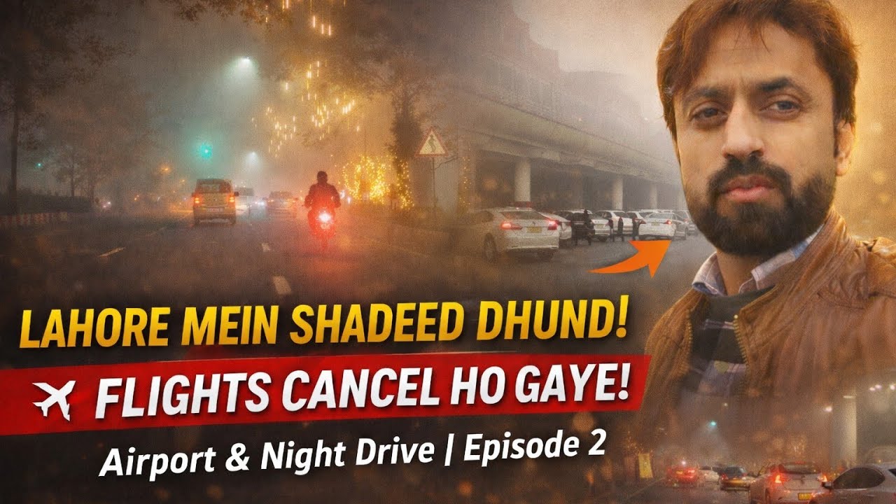 Flights Cancelled Due to Dense Fog in Lahore |Airport, Metro & Beautiful Roads  | Dinner & Meetup |