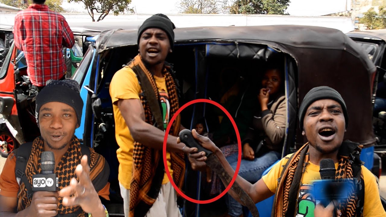 KIJANA ALIYETREND AKIWAZUIA DALADALA KWA PANGA ARUSHA 