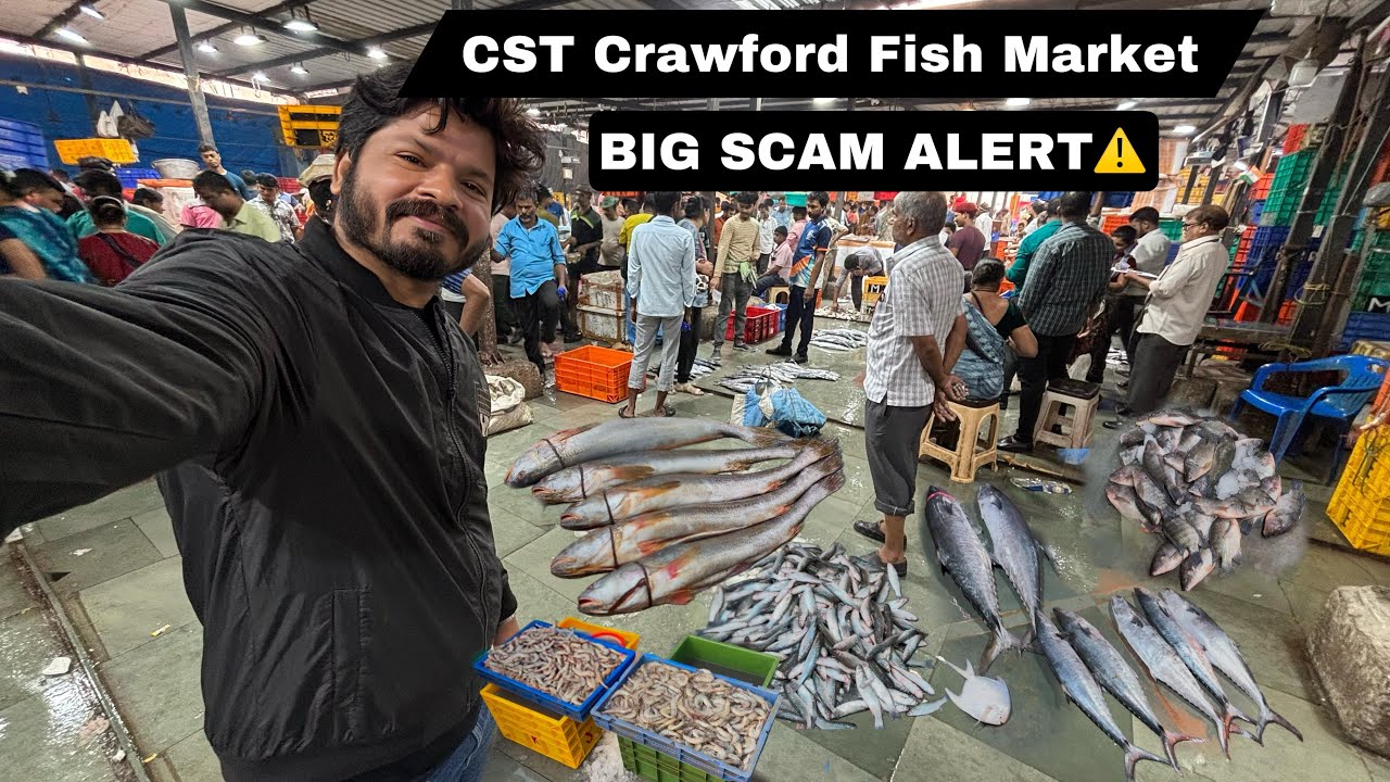 खराब झालेली मासळी घेण्यासाठी रपारप भरला सीएसटी मासळी बाजार 😳 CST Fish Market, Crawford Fish Market
