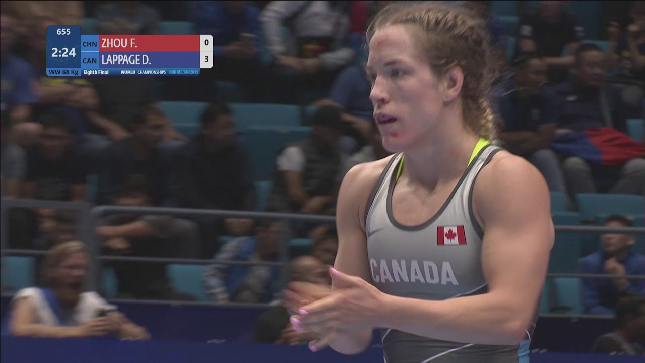 1/8 WW - 68 kg: F. ZHOU (CHN) v. D. LAPPAGE (CAN)