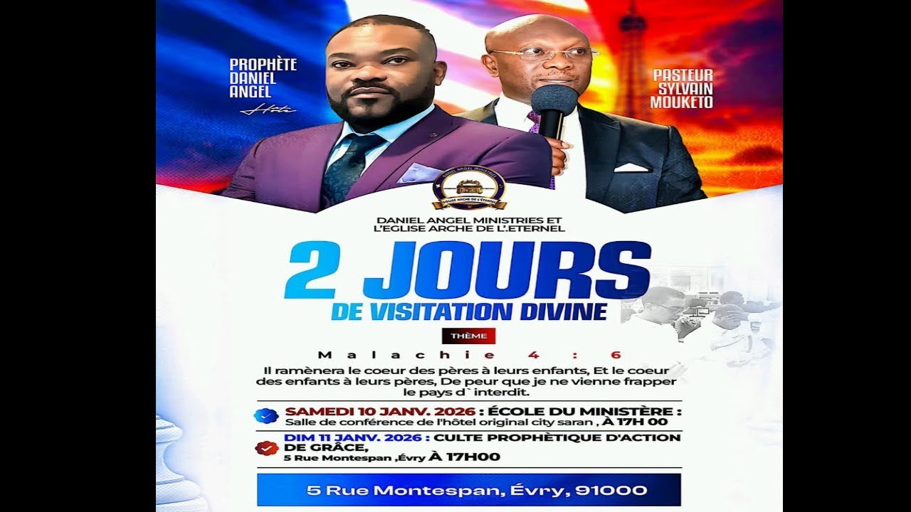 2 JOURS DE VISITATION DIVINE AVEC LE PASTEUR SYLVAIN MOUKETO