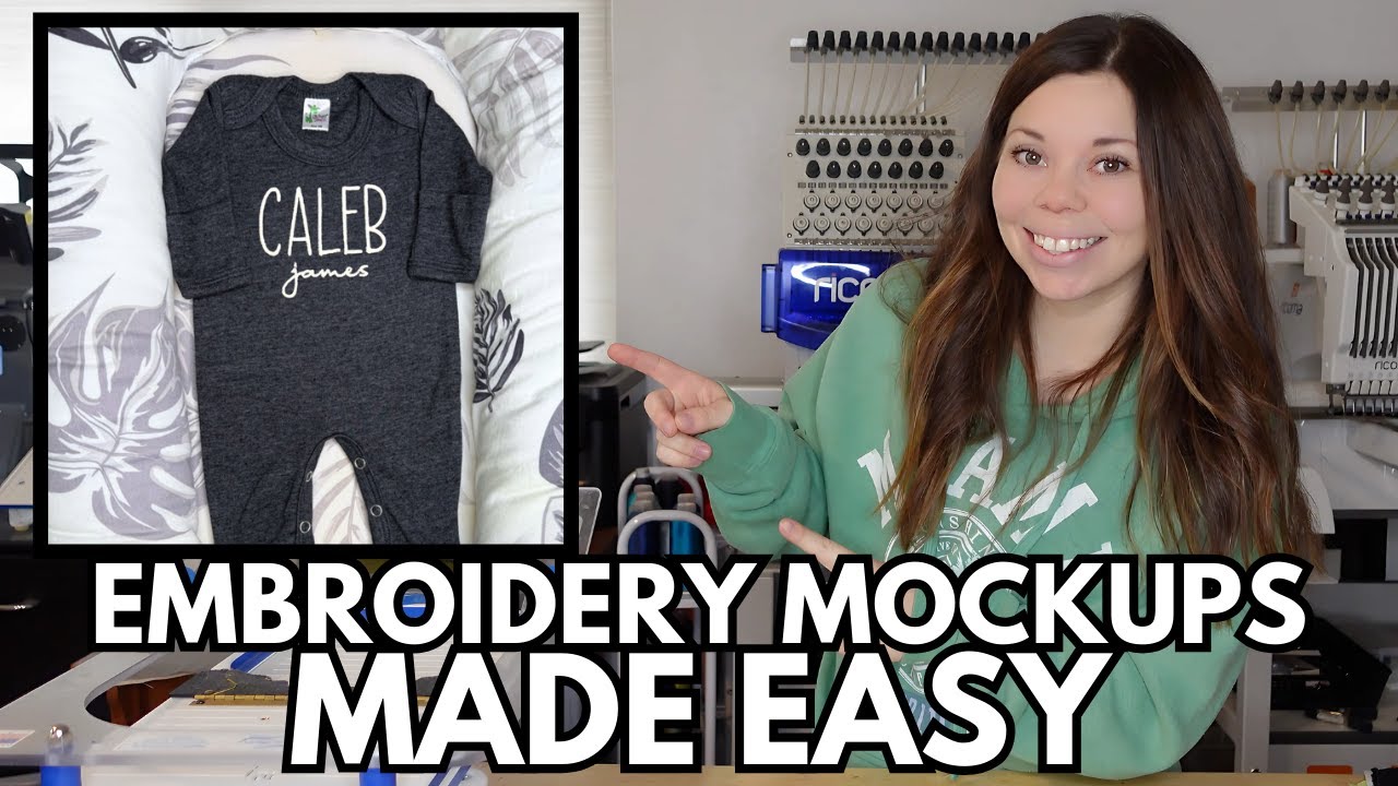 QUICK and EASY Embroidery Mockups | How To Make Embroidery Mockups | Embroidery Mockups Tutorial