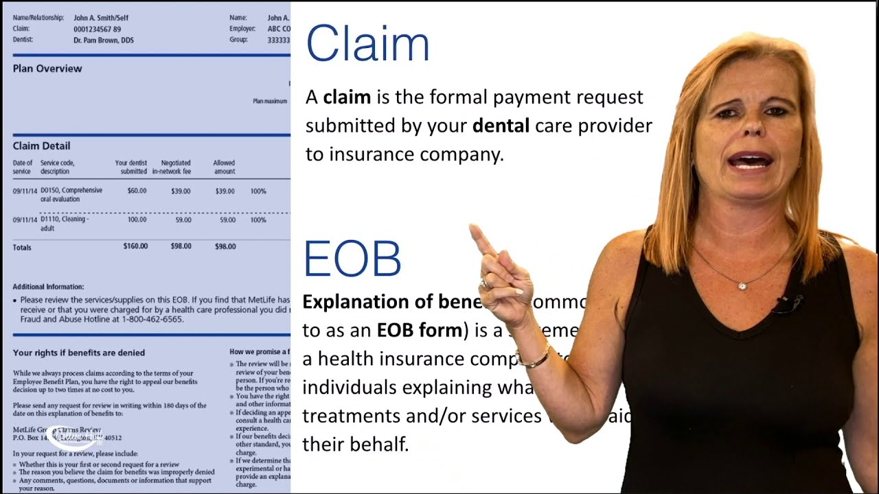 Need to Know Dental Insurance Terms, Claim & EOB, Pre Determinations, Percentages for Billers