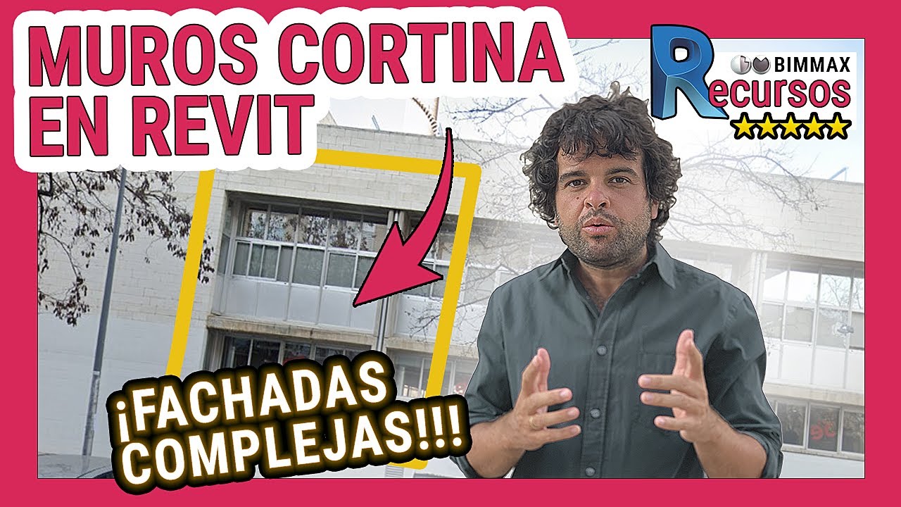 Fachadas COMPLEJAS con MUROS CORTINA en REVIT ✅ Paneles especiales, Familias anidadas...y MUCHO MÁS!