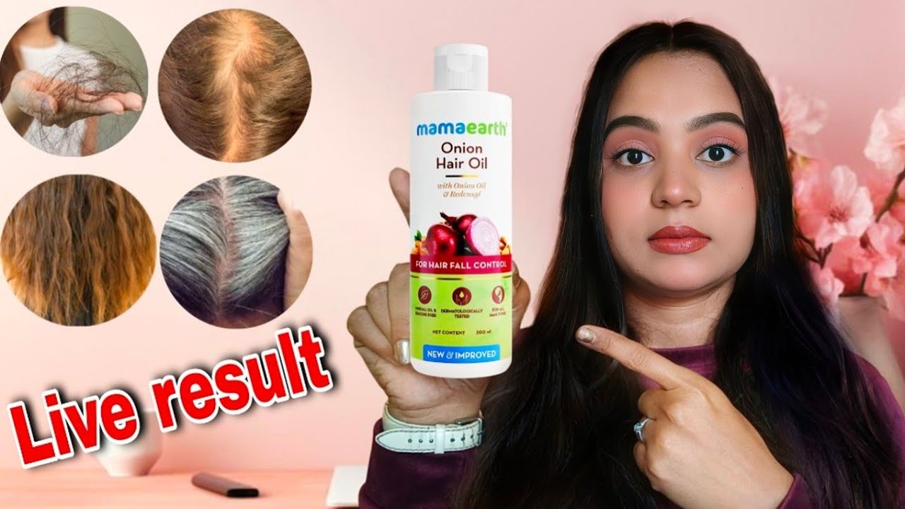 Mamaearth Onion Hair Oil Review | Live Result |After Using One Month || mamaearth onion oil review
