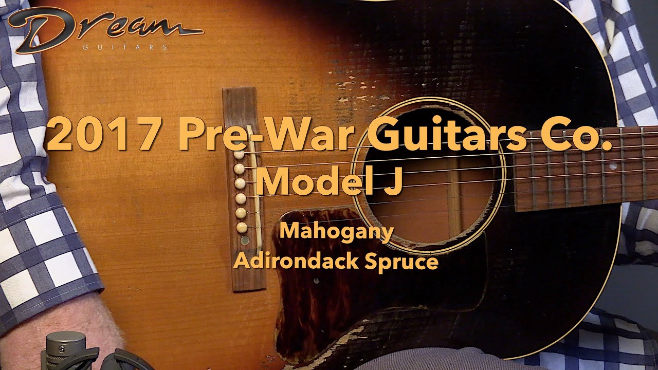 Dream Guitars &mdash; модель J, 2017 Pre-War Guitars Co., красное дерево/адирондакская ель #guitardemo ...