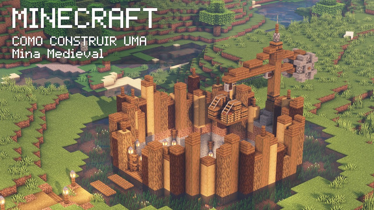 Minecraft | Como Construir Uma Mina Medieval | Vila Medieval