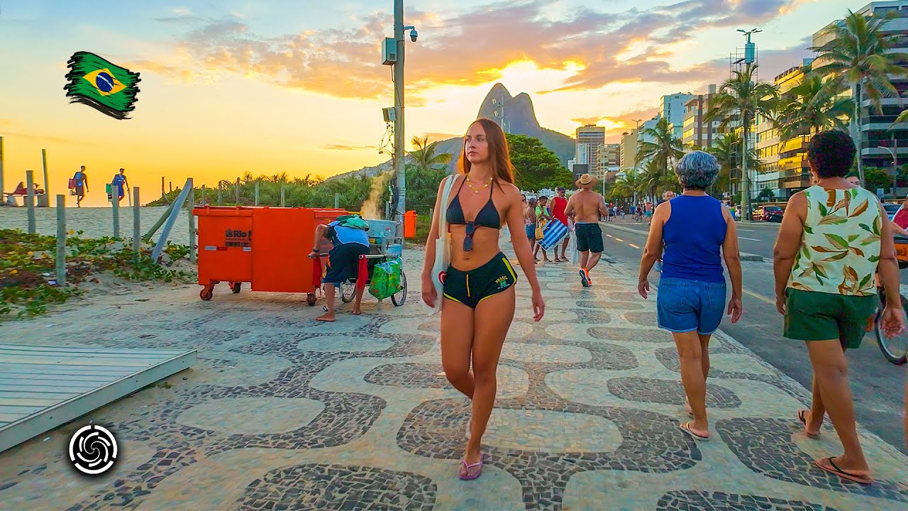 Walking on Ipanema & Leblon Boardwalk 🇧🇷 Rio de Janeiro, Brazil —【4K】2025