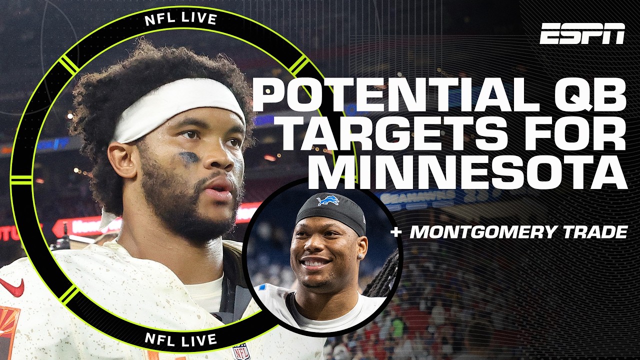 Would Kyler Murray be a good fit in Minnesota⁉️ + REACTION to David Montgomery trade 👀 | NFL Live