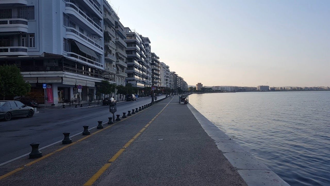Thessaloniki Summer Morning Walk (down Aristotelous Square & along the Promenade) - July 2019